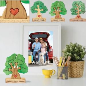 Personalized Wooden Family Tree Puzzle, Laser Engraved Family Name Puzzle, Gift for Family, Family Wooden Toys, Wedding Anniversary